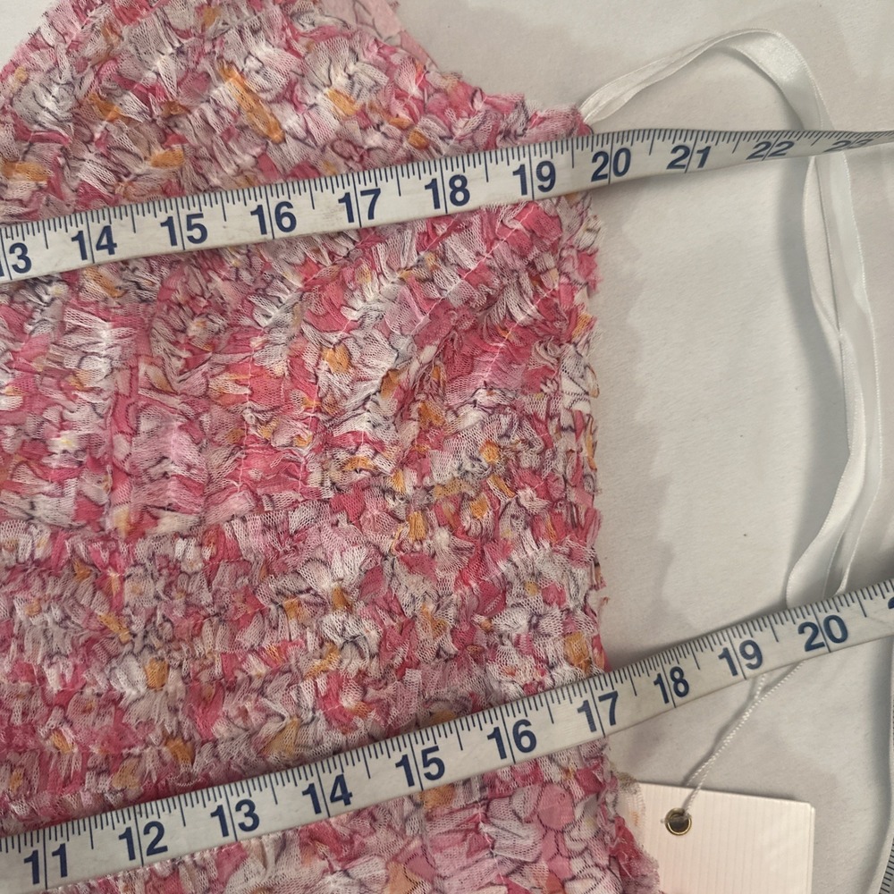 NWT Mac Duggal [ 12 ] 8012 Floral V-Neck Floral A line Midi Dress In Pink #S1938 - Picture 6 of 16